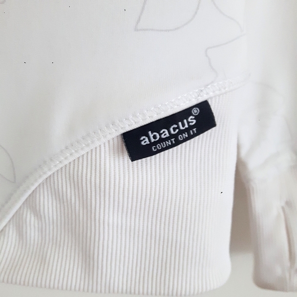 𝅺ABACUS Golf, Athletic/ Workout Jacket Top.  Like New  Size L  White - Picture 9 of 14